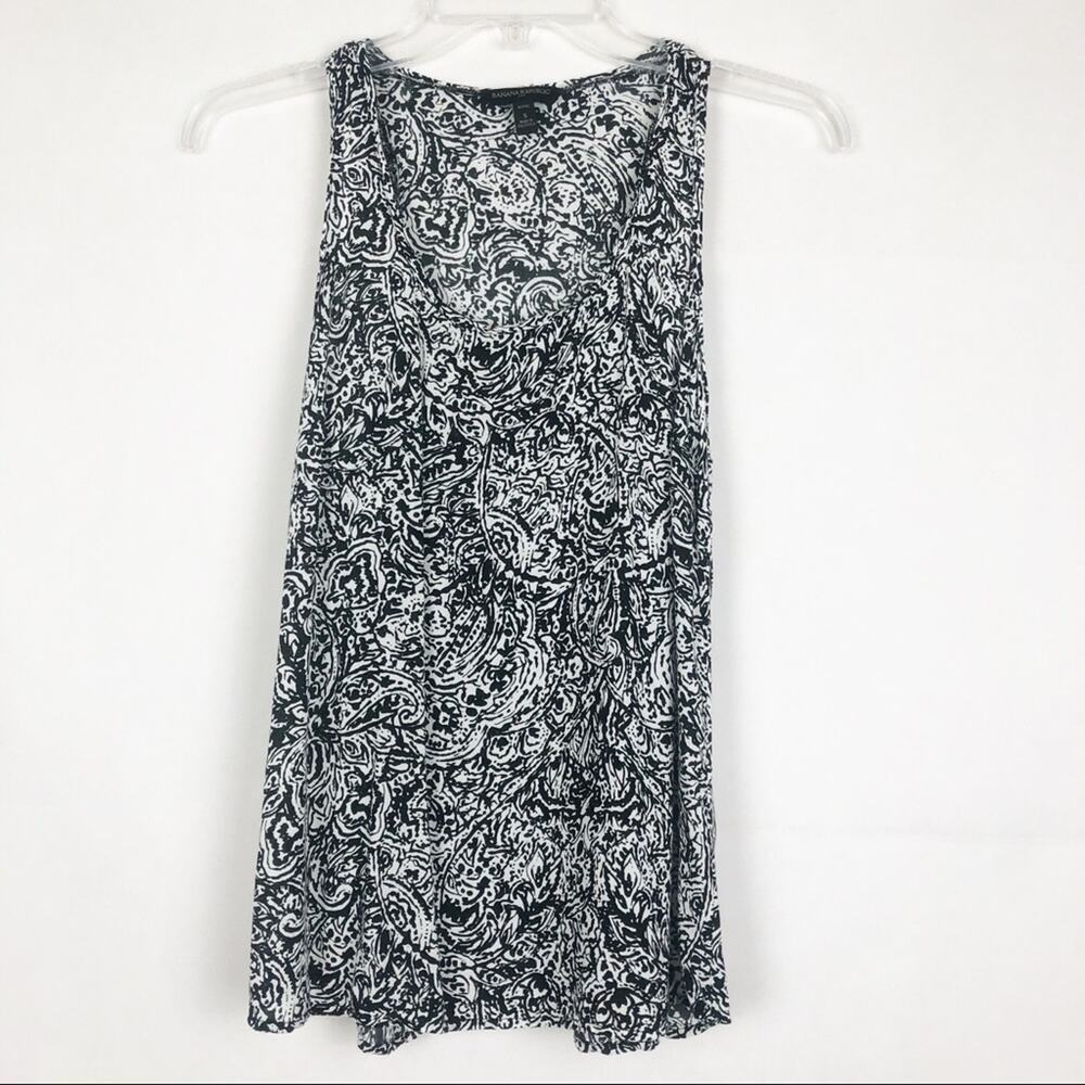 Banana Republic Floral Paisley Print Scoop Neck Top Size Small